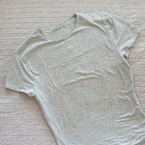 Abercrombie Short Sleeve Cotton Blend Seamless Fabric Crew Bodysuit